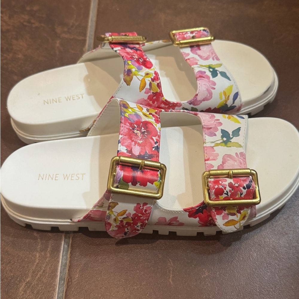 Nine West Multicolor Floral Sandals